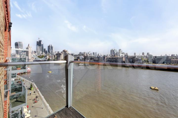 Over looking the banks of River Thames  Tea Trade Wharf, Shad Thames.